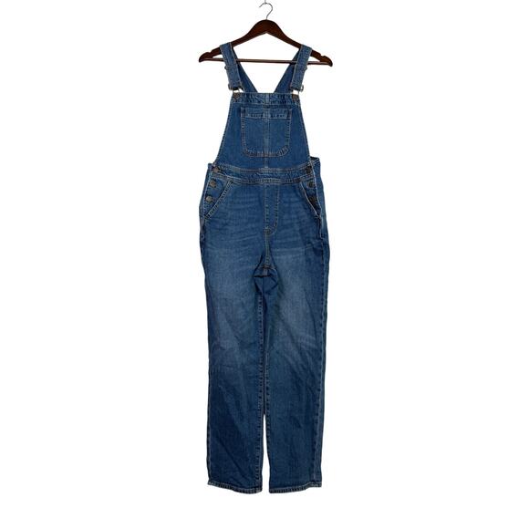 NWT J. Crew Denim Overalls Jumpsuit Button Closure Adjustable Straps S Blue Dark - Picture 14 of 16